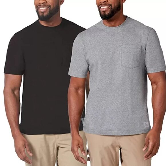 Rugged Elements Men's 2-Pack Classic Comfort Fit Short Sleeve Work‎ Tee Shirt - Picture 1 of 8